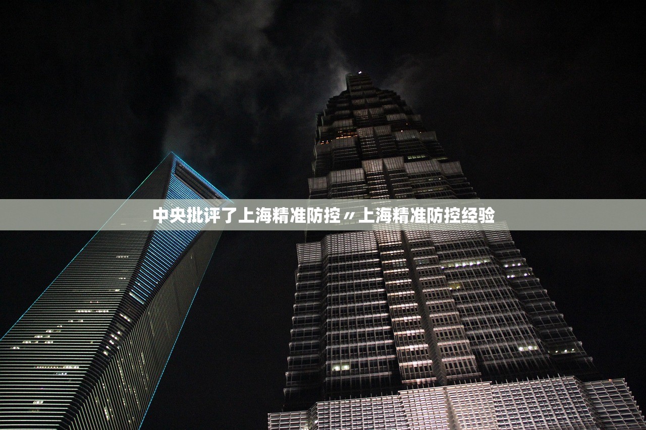 中央批评了上海精准防控〃上海精准防控经验