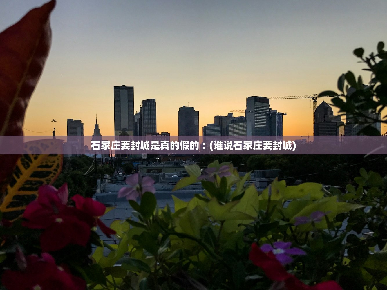 石家庄要封城是真的假的︰(谁说石家庄要封城)