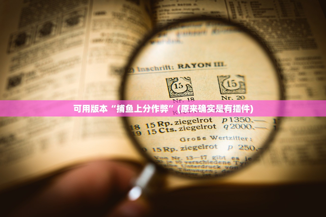 可用版本“捕鱼上分作弊”(原来确实是有插件)