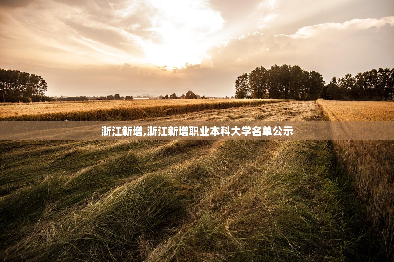 浙江新增,浙江新增职业本科大学名单公示