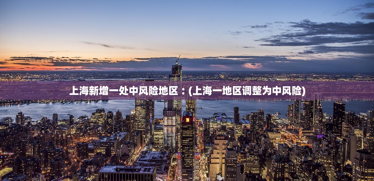 上海新增一处中风险地区︰(上海一地区调整为中风险)