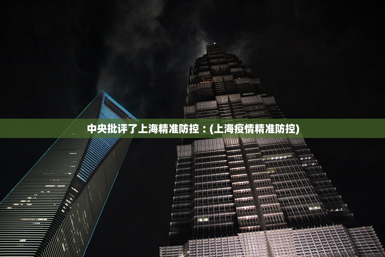 中央批评了上海精准防控︰(上海疫情精准防控)