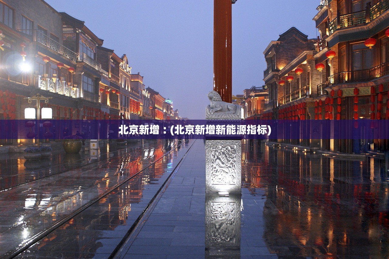 北京新增︰(北京新增新能源指标)