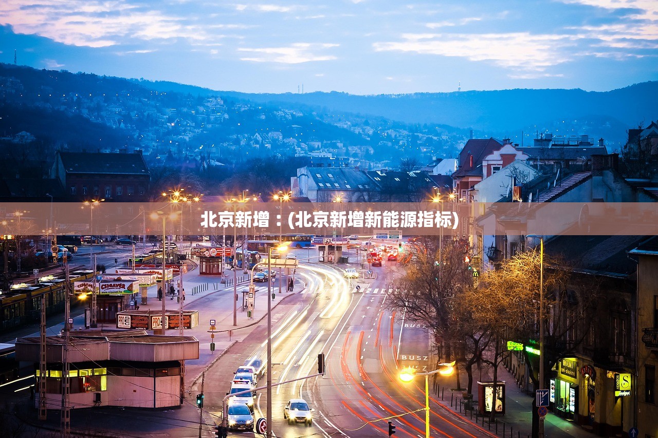 北京新增︰(北京新增新能源指标)