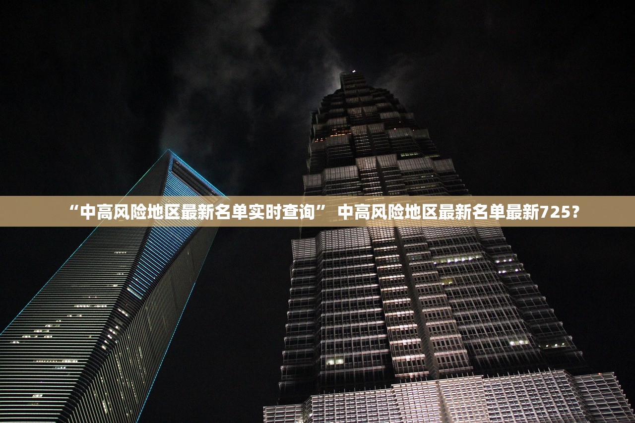 “中高风险地区最新名单实时查询	” 中高风险地区最新名单最新725？