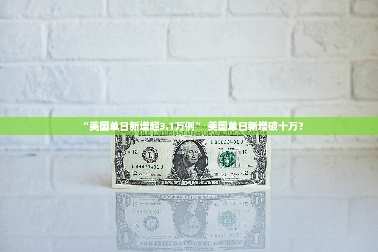 “美国单日新增超3.1万例” 美国单日新增破十万？